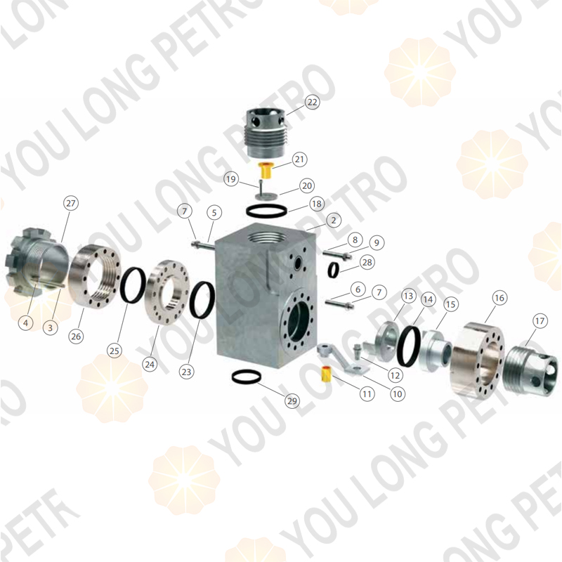 Emsco FB1300 FB1600 Mud Pump Fluid End Module Parts