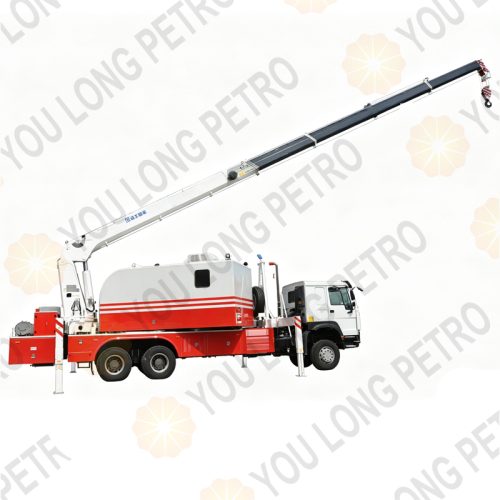 Double Drum Wireline Unit Man Diesel Engine Truck