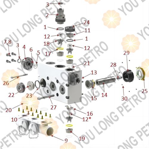 P60-40-000 4 Inch Fluid End Assy For Serva TPD600 Plunger Pump Parts