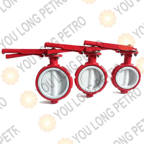 PTFE Disc PTFE Seat Butterfly Valve NE-D Wafer Demco