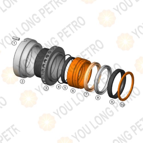 CDI Packing For 6 inch Halliburton HT400 Triplex Plunger Pump Fluid End Parts Replacement